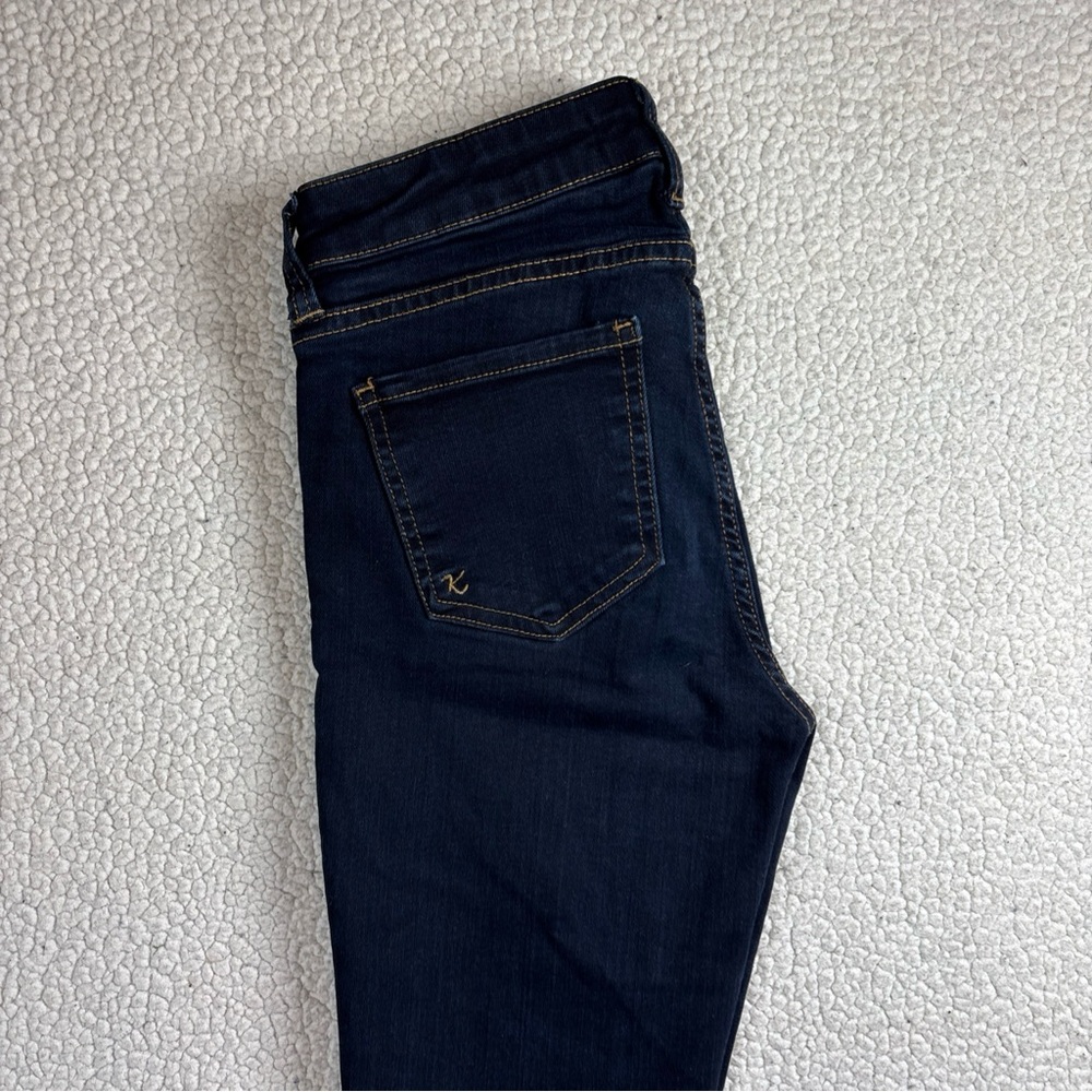 Kut From The Kloth Women’s Dark Wash Stretch Jeans Size 0 Mid Rise Slim Classic - Picture 12 of 16